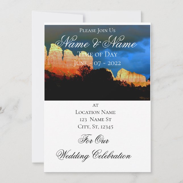 Convites Sedona Red Rocks Thunder_Cove (Frente)