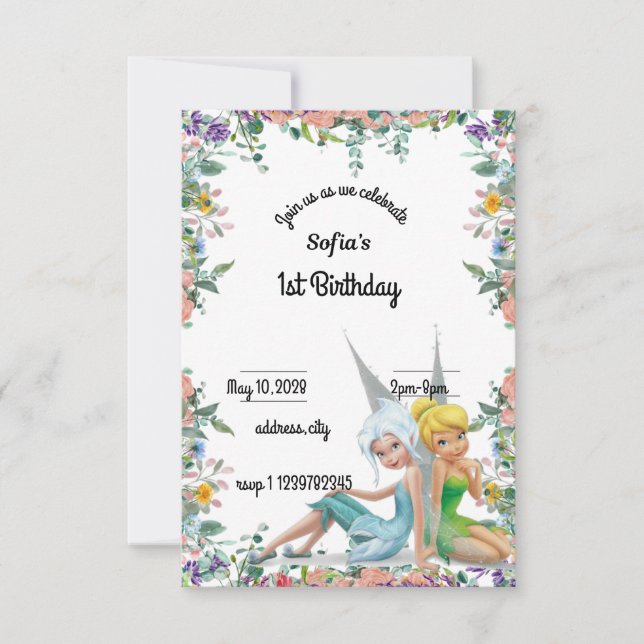 Convites segredo do primeiro aniversario das asas (Frente)