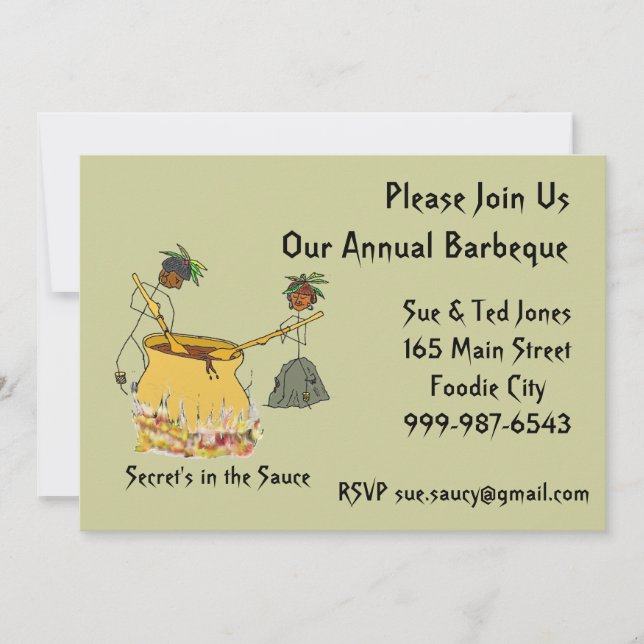 Convites Segredo na figura CHURRASCO da Molho-Vara dos (Frente)