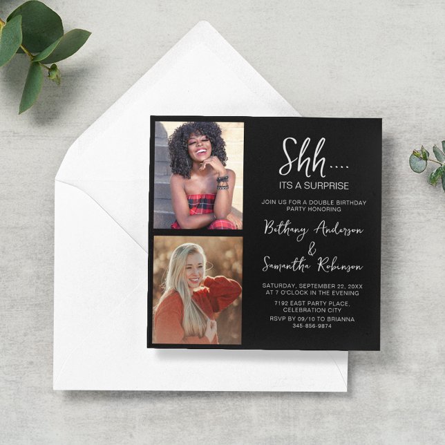 Convites Segunda Celebração 2 Foto Aniversário (Criador carregado)