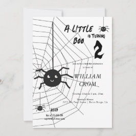 Convites Segundo aniversário De Aranha Branca E Preta Do Ha
