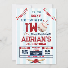 Convites Segundo aniversário de beisebol