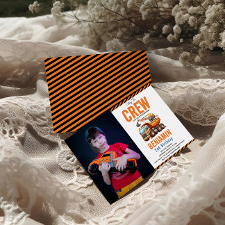 Convites Segundo aniversário de Bombeiros de Construção