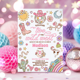 Convites Segundo aniversário De Cowgirl Bem-Vindo Dois O Oe