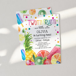 Convites Segundo aniversário de Fruta de frutos de 2 tti, d