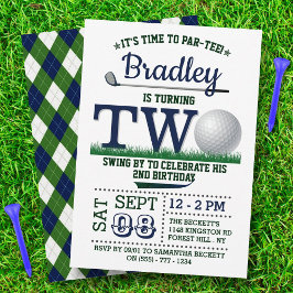 Convites Segundo aniversário de Golf PAR-TEE