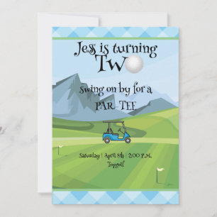 Convites Segundo aniversário de Golfe