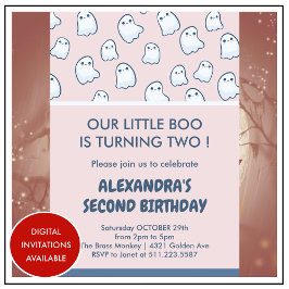 Convites Segundo aniversário de Halloween