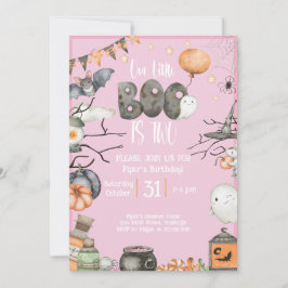Convites Segundo aniversário de Halloween Nosso Pequeno Boo