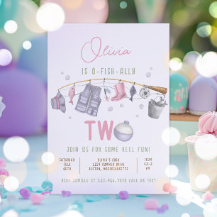 Convites Segundo aniversário De Pesca O-Fish-Ally Dois Aniv