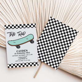 Convites Segundo aniversário De Rad Da Placa Do Skate