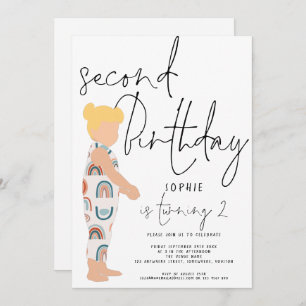 Convites segundo aniversário de Rainbows Loura em Trendy Sc