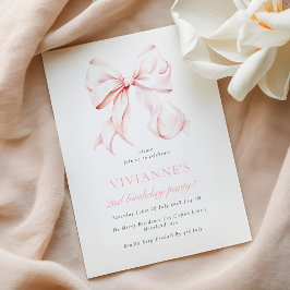 Convites Segundo aniversário Elegante de Arco Rosa