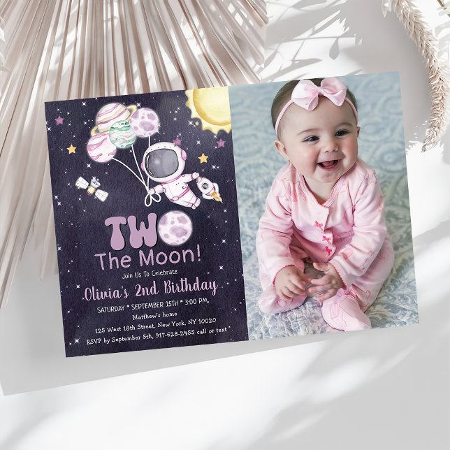 Convites Segundo aniversário Espacial Segunda Viagem Em Tor (Criador carregado)