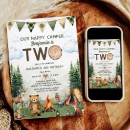 Convites Segundo aniversário Feliz Camper