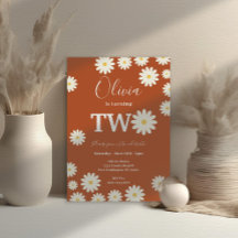 Segundo aniversário Floral de Groovy Daisy