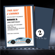 Segundo aniversário Moderno de Dois Carro Race Ráp