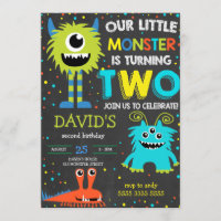 Segundo aniversário Monstro Pequeno Giz Monstro