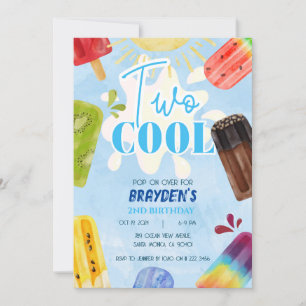 Convites Segundo aniversário Popsico Dois Legal de Summer B