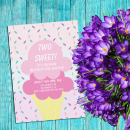 Convites segundo aniversário sorvete