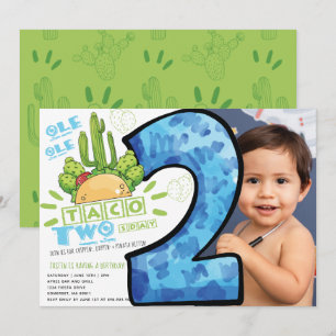 Convites segundo aniversário Taco Fiesta Foto