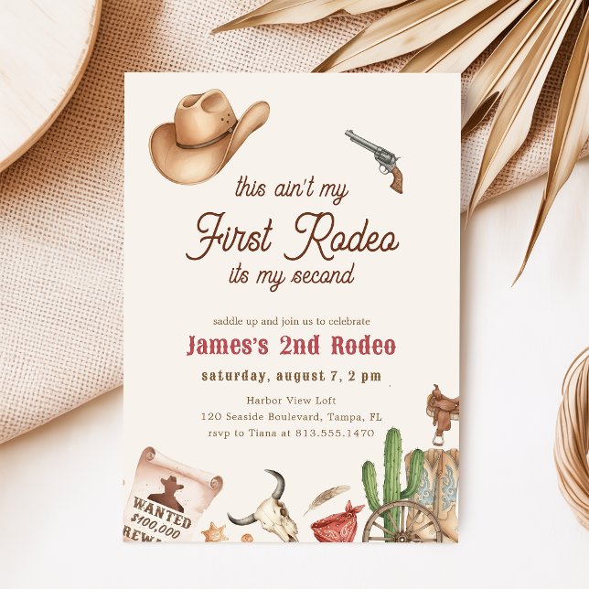 Convites Segundo Rodeio Western Cowboy 2º Aniversário (Criador carregado)
