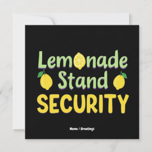Convites Segurança de Barraca de Limonada Engraçado CEO de