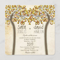 Segurando Mãos Árvores Adoram Casamento outono Rus