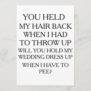 Convites Segure meu vestido enquanto eu mijo   FESTA BRIDAL