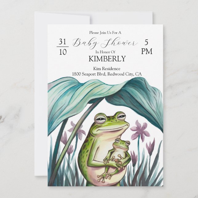 Convites Seguro nos Braços da Mamãe (Frente)