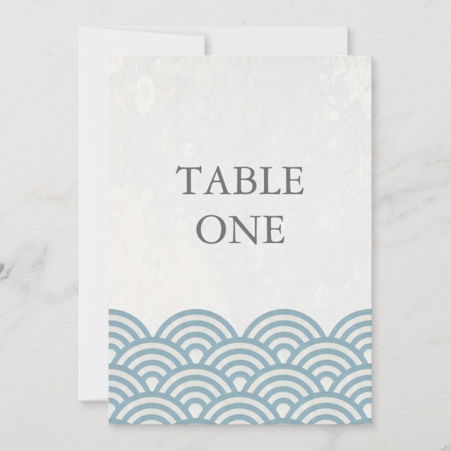 Convites Seigha Japonês Estiliza Ondas Grande Número De Mes (Frente)