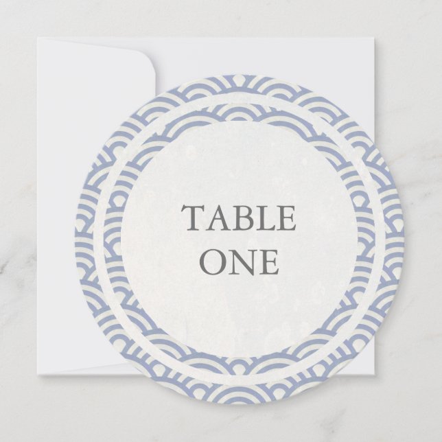 Convites Seigha Japonês Estilizou Ondas À Mesa (Frente)