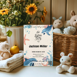 Convites Seis e Cheio de Travessuras 6º Aniversário Índigo 