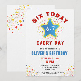 Convites Seis Hoje 6 7 Todos os Dias Meme Estrela Aniversár