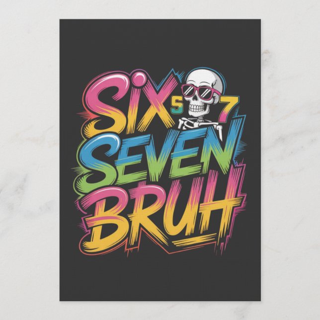 Convites seis sete bruh (Frente)