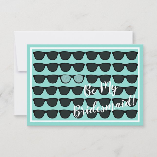 Convites Seja A Minha Madrinha de casamento De Bridesmaid,  (Frente)
