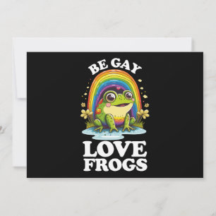 Convites Seja Gay Love Sapos Engraçados Orgulho LGBTQ Rainb
