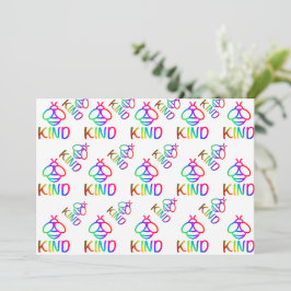 Convites Seja gentil, design de abelha colorida