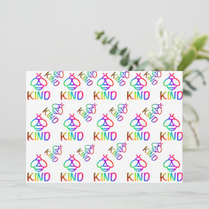 Convites Seja gentil, design de abelha colorida