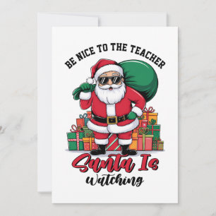 Convites Seja Legal Com O Professor O Papai Noel Está Obser