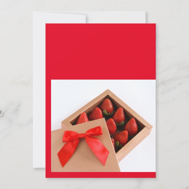 Convites Seja minha caixa de arco vermelha de morango Namor (Frente)