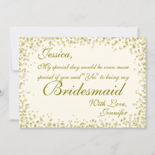 Convites Seja Minha Colmeia  Vintage Dourado Confetti