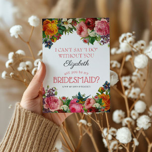 Convites Seja Minha Colmeia  Vintage Floral Bridesmaid