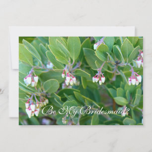 Convites Seja minha madrinha manzanita floresce