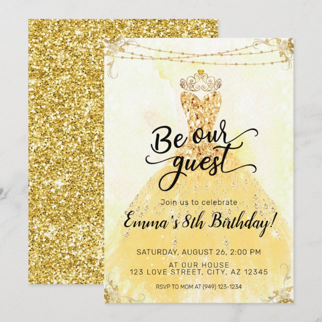 Convites Seja nosso aniversário convidado (Frente/Verso)