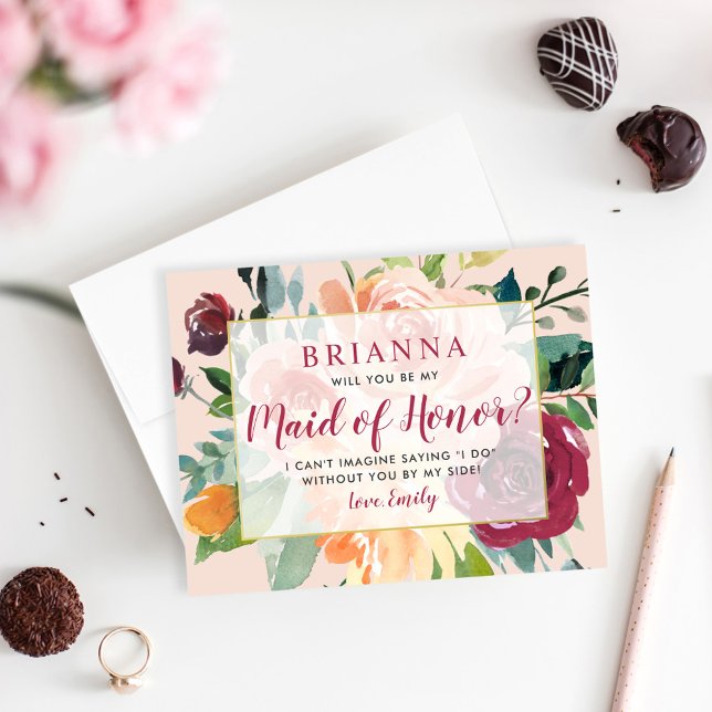 Convites Seja O Meu Casamento De Blush Russo Da Madrinha de (Criador carregado)