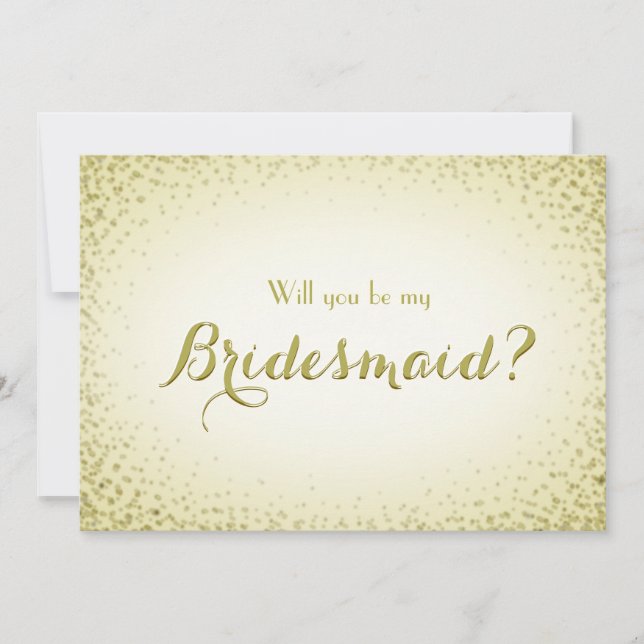 Convites Seja O Meu Ouro De Bridesmaid Confetti (Frente)