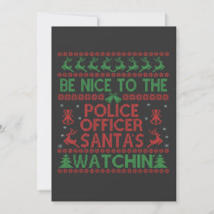 Convites Seja Simpático com o Papai Noel da Polícia Está Ob