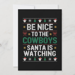 Convites Seja Simpático Para Os Cowboys O Papai Noel Está O