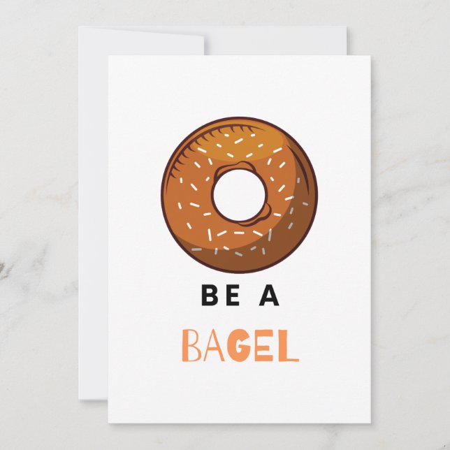 Convites Seja um Design do Lover Bagel Funny Comida (Frente)